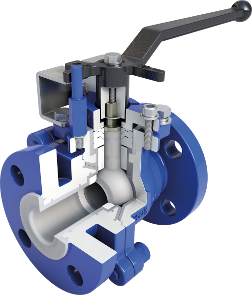 Robinet à boisseau sphérique revêtu PFA ACRIS