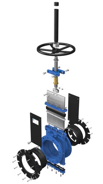 Vanne à guillotine à manchon bridée CMO série GA