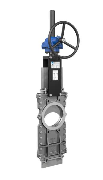 Vanne à guillotine à pelle traversante inox CMO série L