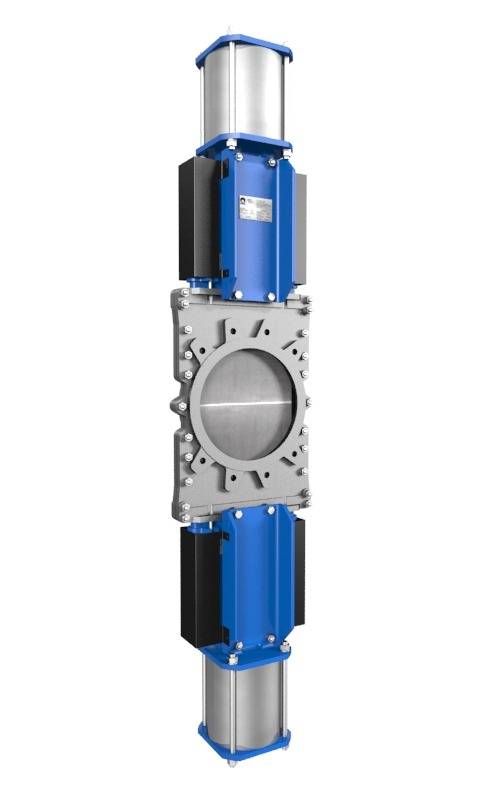 Vanne à guillotine à double pelle CMO série TD