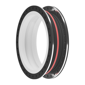 Compensateur de dilatation élastomère revêtu PTFE